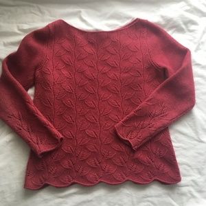 Ann Taylor Lambswool Sweater, Rose, L